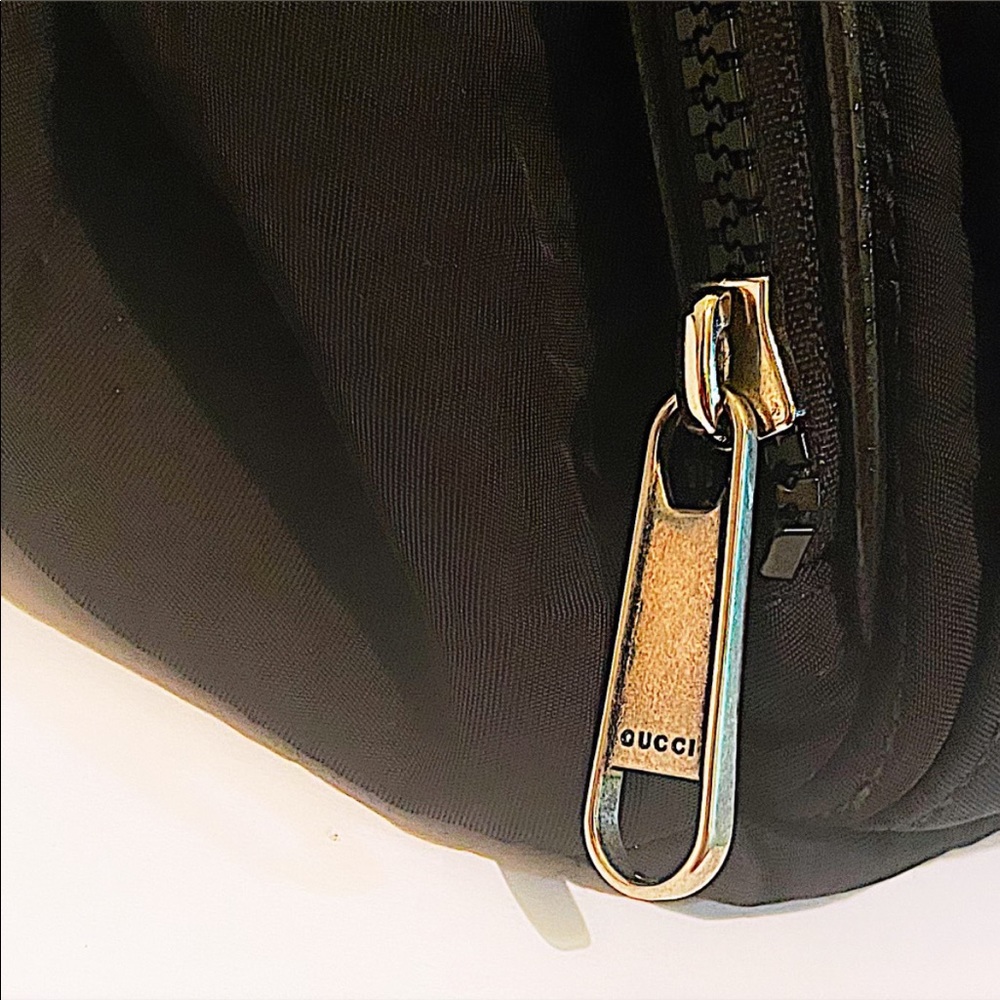 Authentic Gucci Black Nylon Embroidered Logo “Loved” 2 Way Backpack/Body Bag - Picture 9 of 13